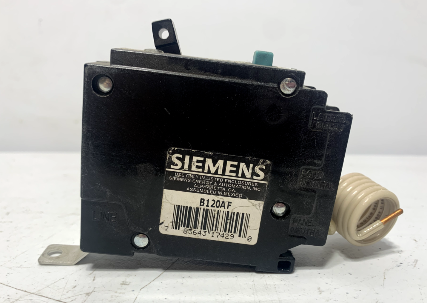 Siemens B120AF Bolt-On Arc Fault Circuit Breaker 1 Pole 20 Amp 120V