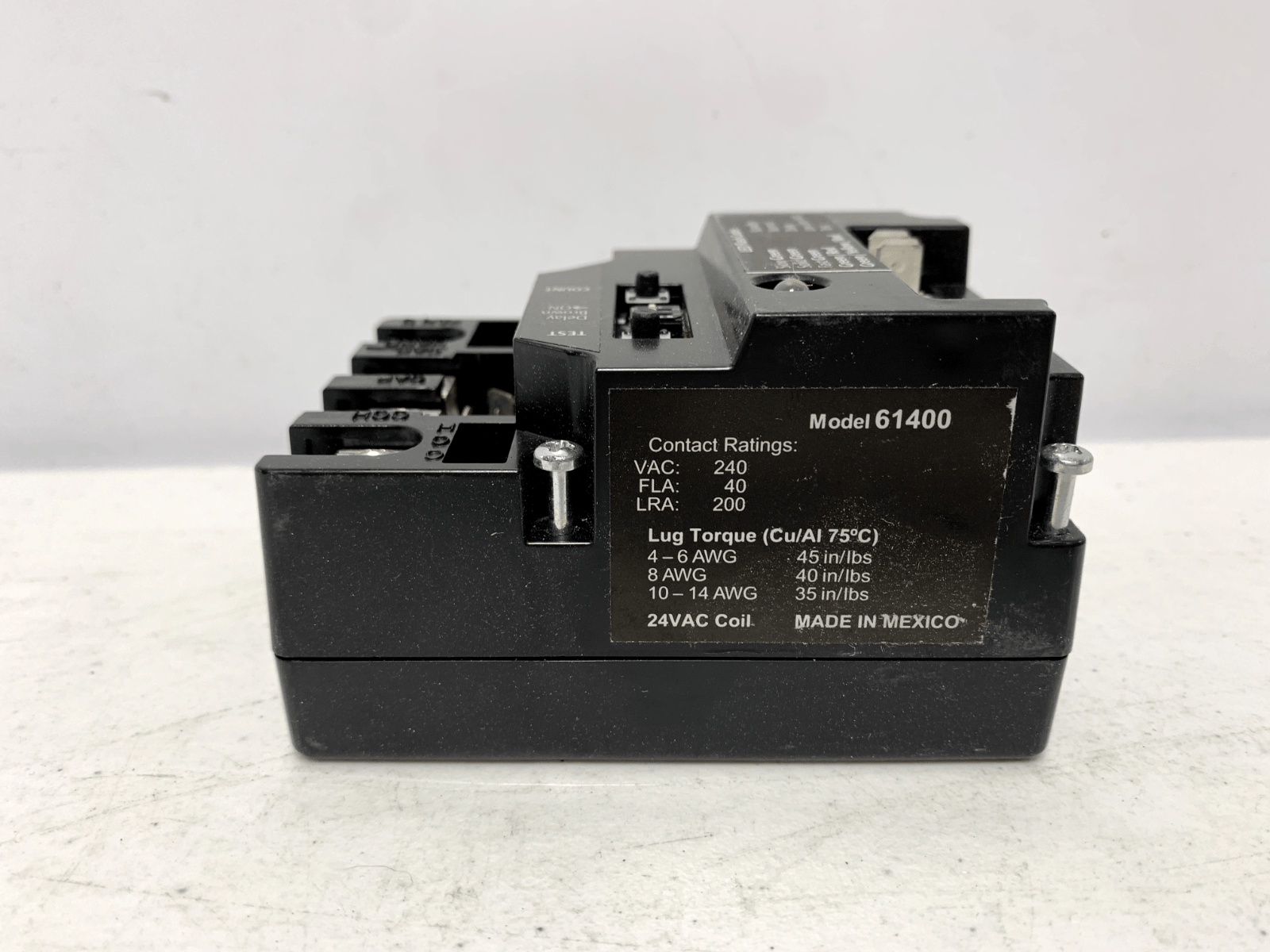 MARSwitch 61400 DP Contactor w/ Low Voltage Protection 40 AMP 24VAC 1.5 Poles - Chase Surplus