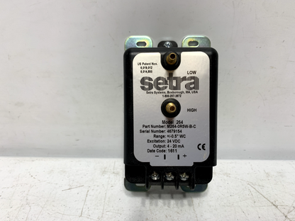 Setra M264-0R5W-B-C Low Differential Pressure Transducer 24 VDC