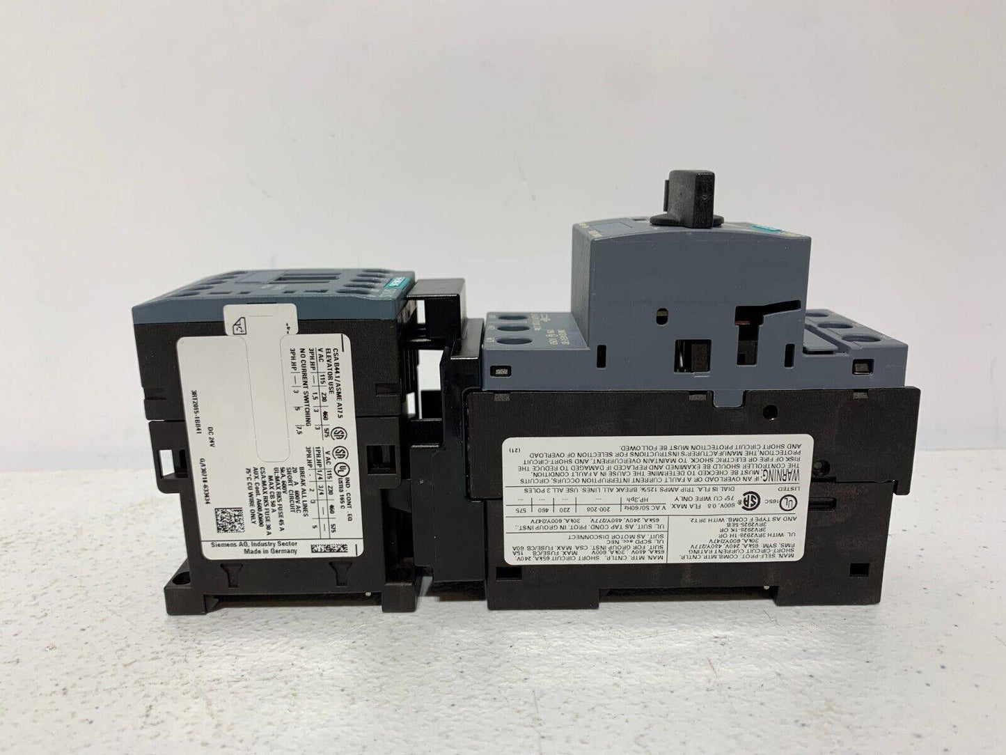 Siemens 3RA21100HA151BB4 Combination Starter 24VDC 0.8 Amp - Chase Surplus