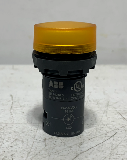 ABB CL2-502Y Yellow LED Pilot Light 24VAC/DC