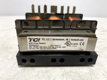 TCI KDRAA3L2 KDR Drive Reactor 480V 7.6A 3-Phase 992165-08 (no box)