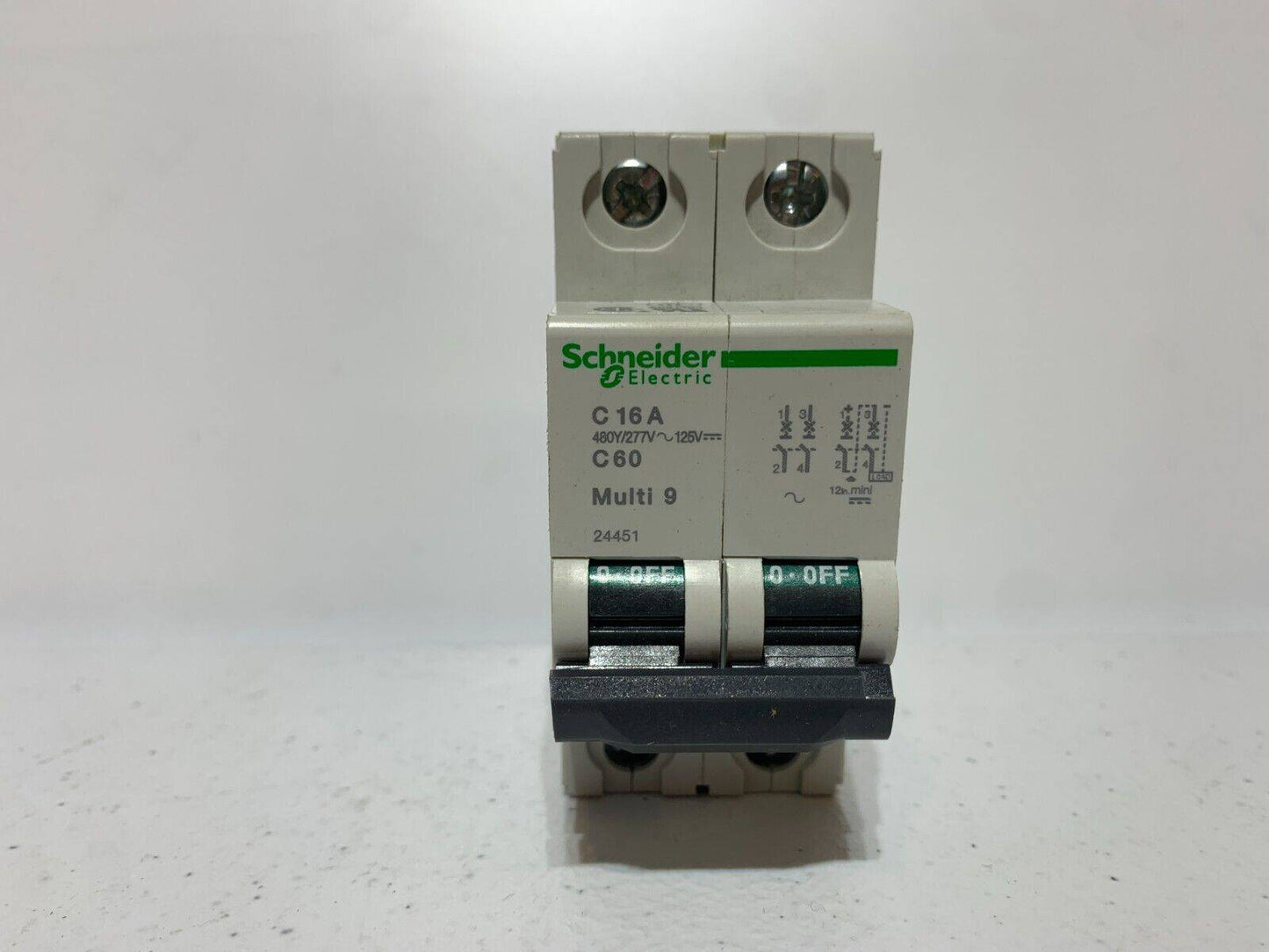 Schneider Electric 24451 Circuit Breaker, 2P, C16A, 480Y277V - Chase Surplus