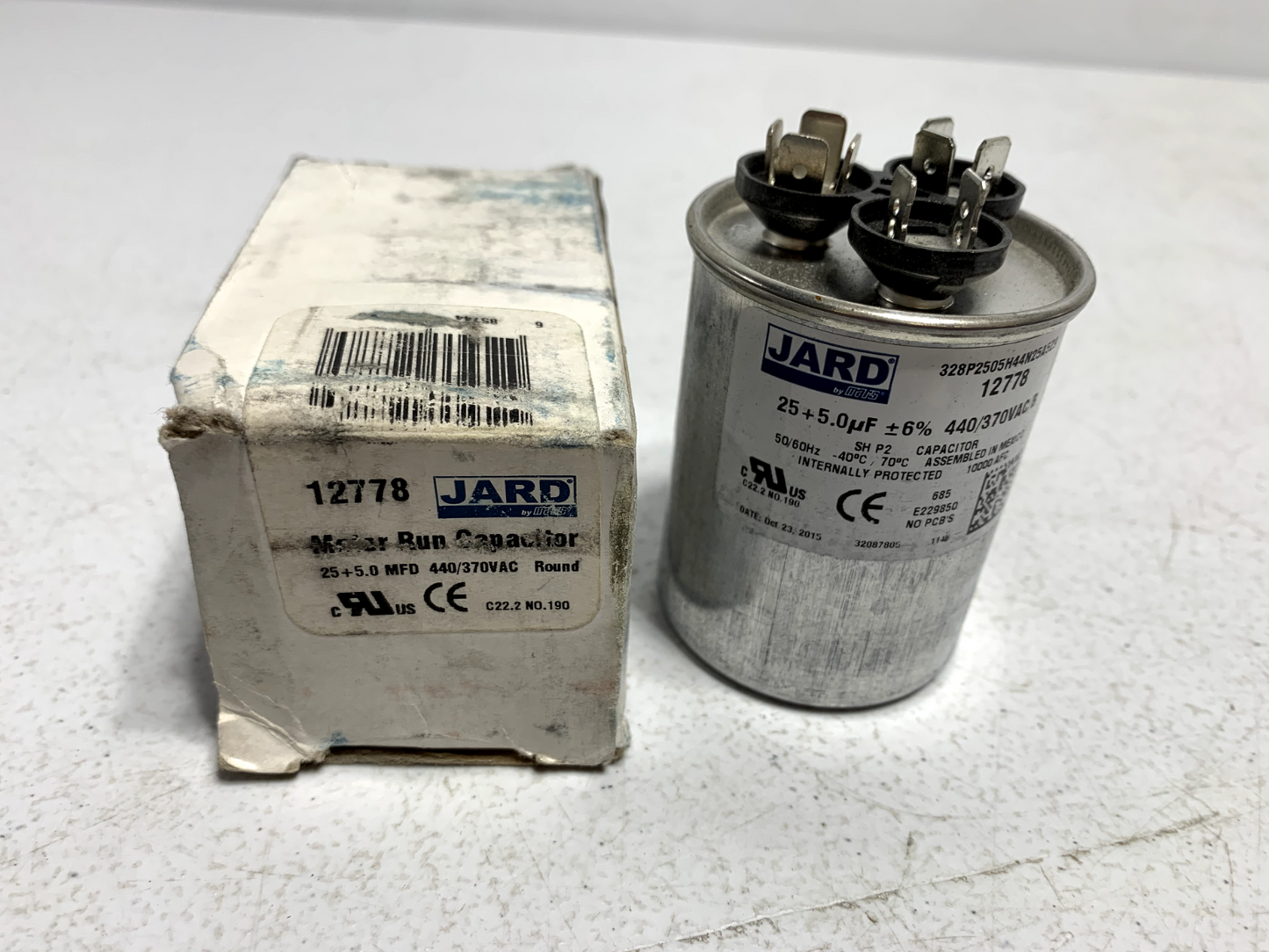 Mars 12778 Definite Purpose Contactor 25+5 MFD 440/370V Round