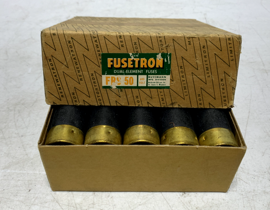 Cooper Bussmann FRS-50 Fusetron Dual Element Class RS Fuse (lot of 5)