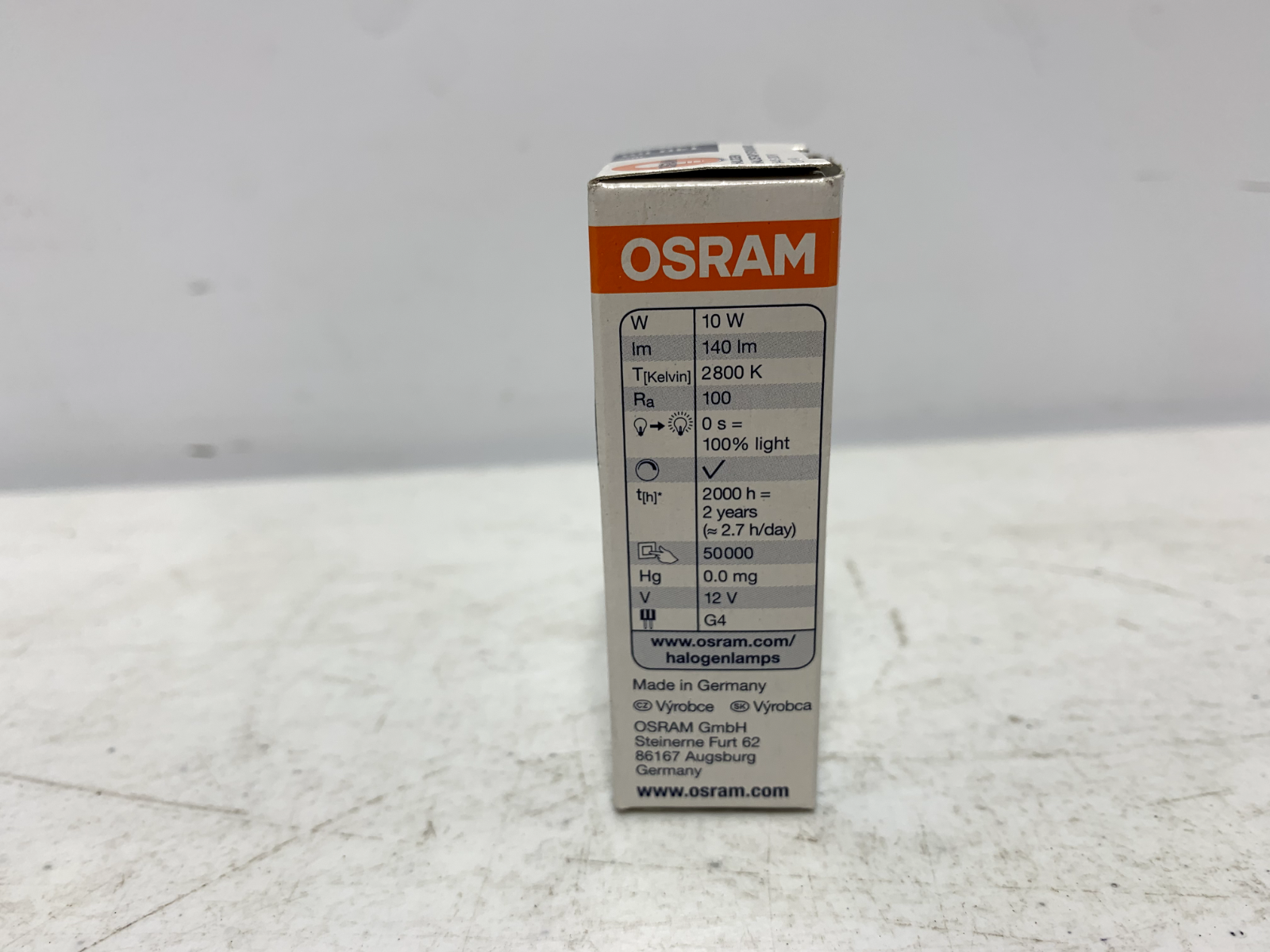 Osram 64415 Photo Projection Bulbs 10W 12V T4 Shape G4 Base (lot of 5) - Chase Surplus