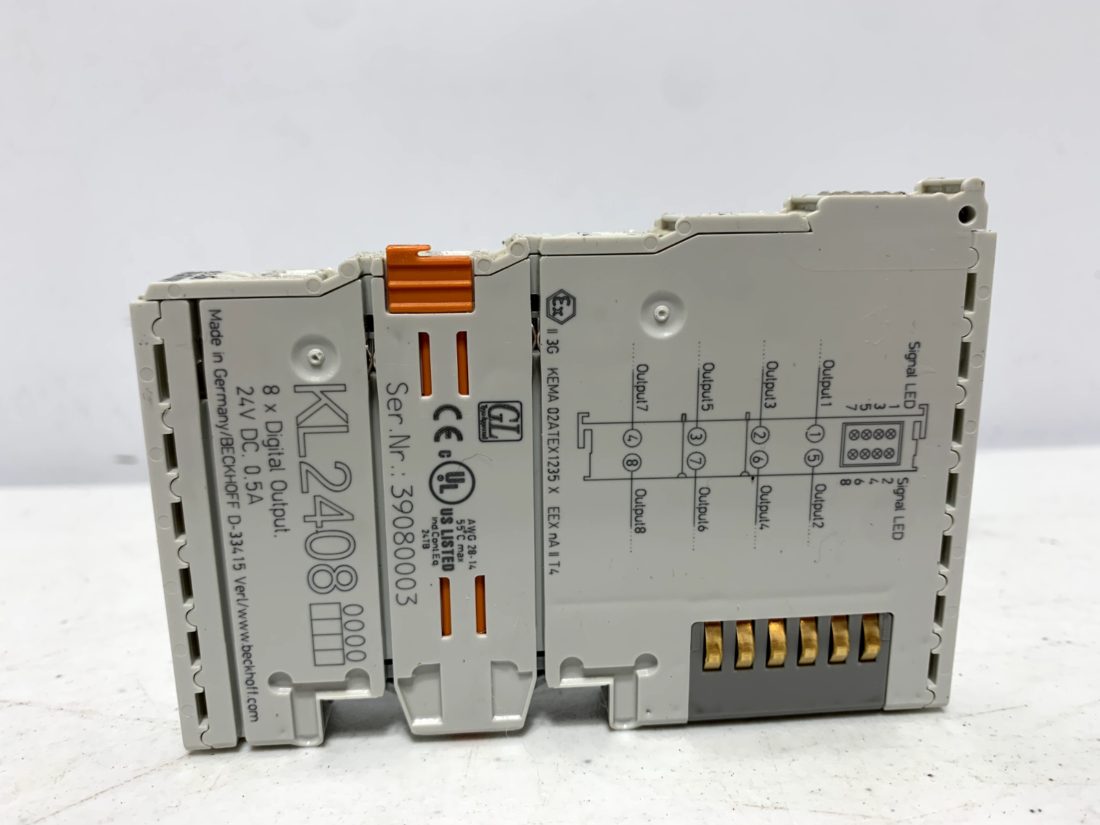 Beckhoff KL2408 8x Digital Output Module 24VDC 0.5A - Chase Surplus