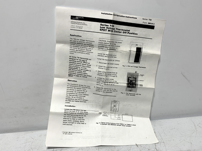 Johnson Controls T58EA-1C Low Voltage Vertical Thermostat 24VAC 55° to 90°F