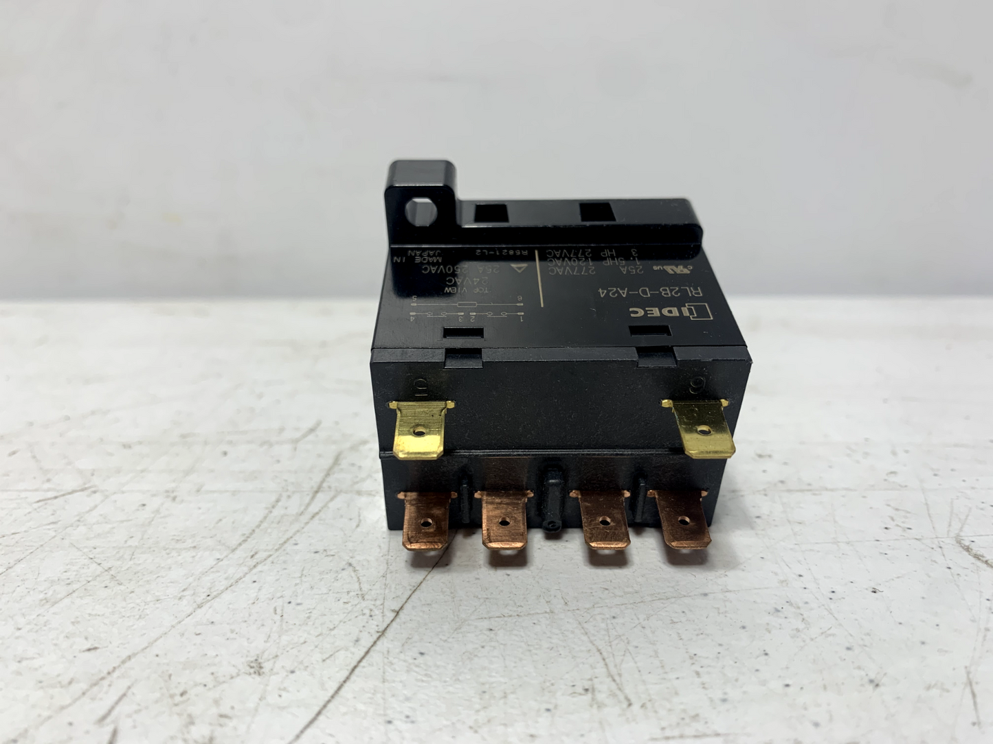 IDEC RL2B-D-A24 Power Relay 2 Pole Quick Connect 24VAC DIN Rail 25A