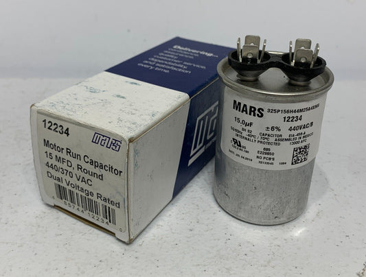 Mars 12234 Round Run Capacitor 15 MFD 440 V - Chase Surplus