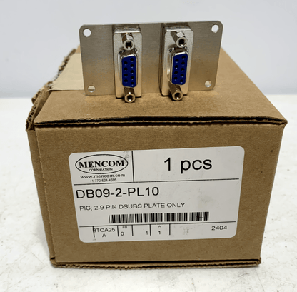 Mencom DB09-2-PL10 Panel Interface Two Connectors Size 10 Plate Only 9 Pin - Chase Surplus