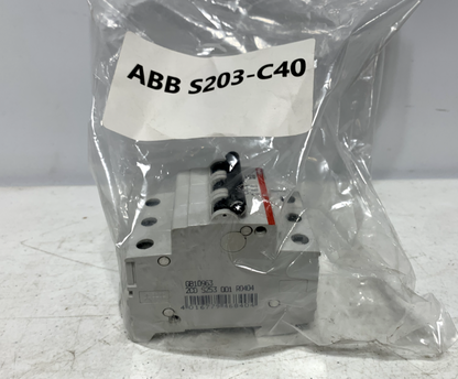 ABB S203-C40 Circuit Breaker 3P 6kA 40A