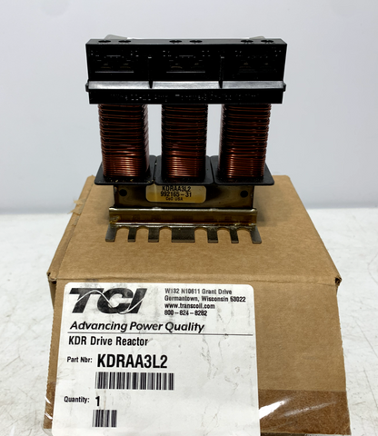 TCI KDRAA3L2 KDR Drive Reactor 480V 7.6A 3-Phase