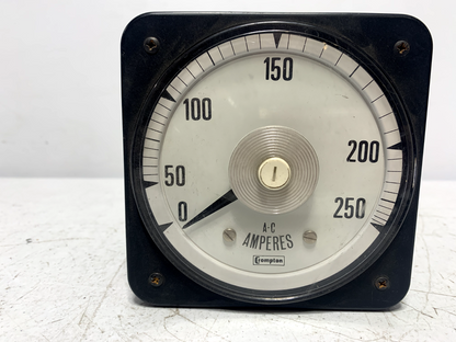 Crompton 0658 Ammeter Amp Meter 0-250 Amp