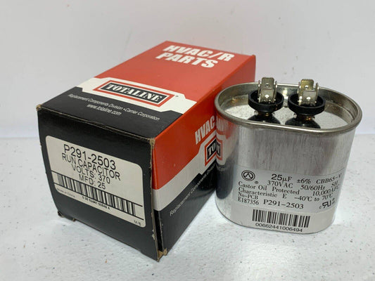 Totaline P291-2503 Run Capacitor 370V 25 MFD - Chase Surplus