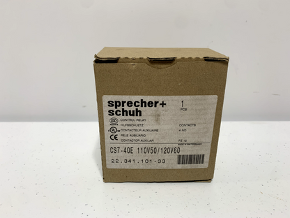 Sprecher & Schuh CS7-40E Control Relay 120V 4 Pole