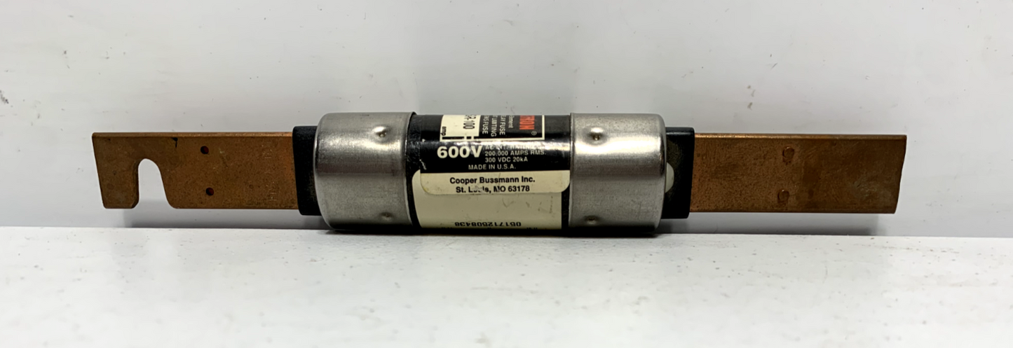 Cooper Bussmann FRS-R-100 Fusetron Class RK5 Fuse 600VAC 100 Amp