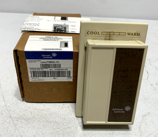 Johnson Controls T58EA-1C Low Voltage Vertical Thermostat 24VAC 55° to 90°F