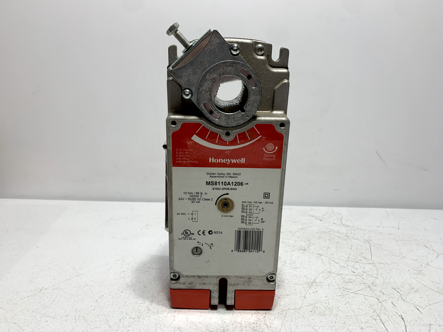 Honeywell MS8110A1206 Damper Actuator 88 in-lb 2 Position 24 VAC