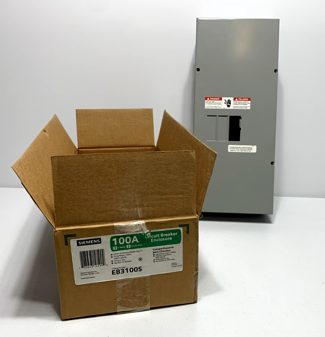 Siemens EB3100S Circuit Breaker Enclosure Type 1 100A 3 Phase 3 Pole 240V