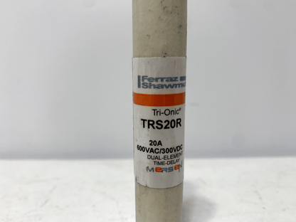 Ferraz Shawmut TRS20R Tri-Onic Time Delay Fuses 20 Amp 600V Class RK5 (lot of 2) - Chase Surplus