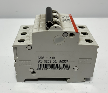 ABB S203-K40 Circuit Breaker K Curve 3 Pole 40A