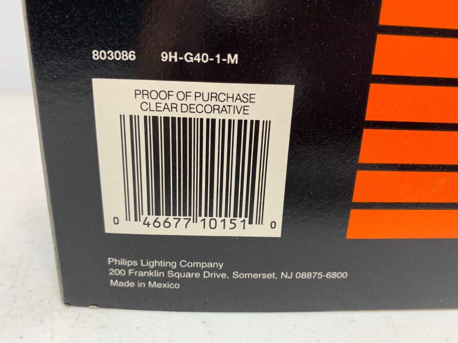 Philips 100G40/4M G40 5" Globe Clear Bulb 100W 120V 4000 hrs (lot of 2) - Chase Surplus