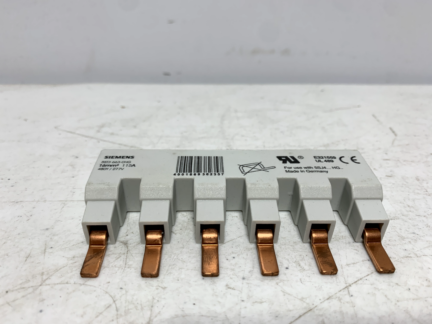 Siemens 5ST3-663 Busbar 115 Amp 6x1-phase (lot of 10)