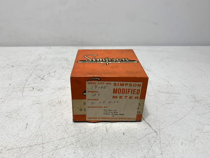 Simpson 17105 Modified Panel Meter for Coating Thickness 0 - 1.5 VDC