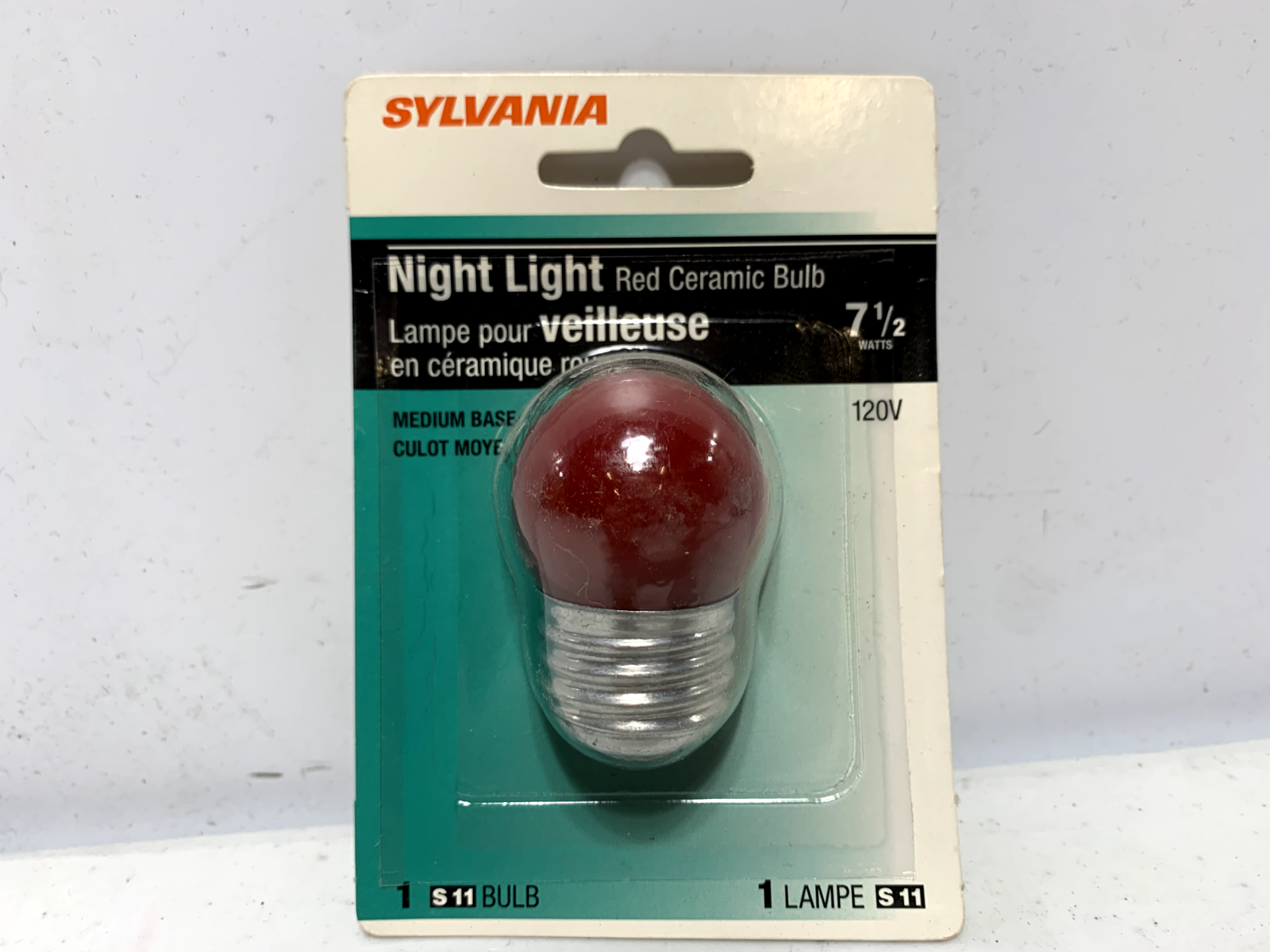 Sylvania 7.5S/CR/BL Night Light Bulb Red Ceramic 7.5W 120V S11 Bulb (lot of 2) - Chase Surplus