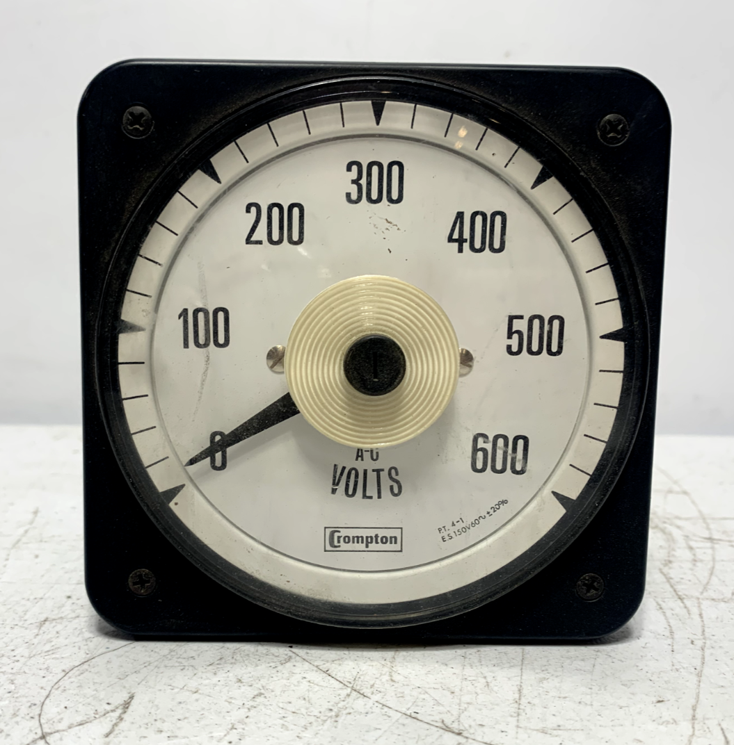 Crompton 24547-8765 Voltage Meter 0-600 Volts VAC