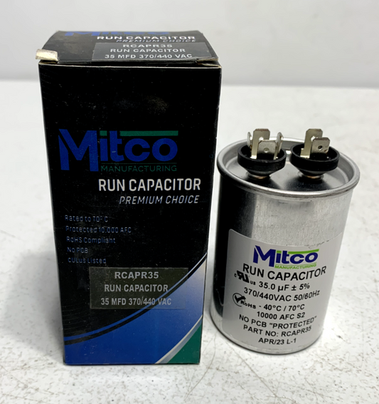 Mitco RCAPR35 Dual Run Capacitor 35+5 MFD 370/440 VAC