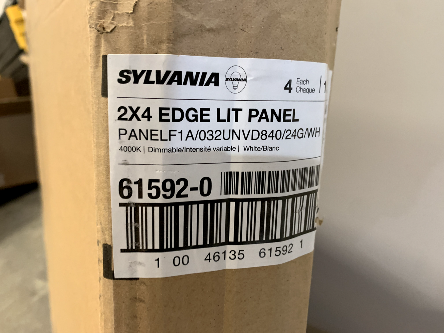 Sylvania 61592-0 LED Troffer Light 2x4 Edge Lit Panel 4000K Dimmable (lot of 2)