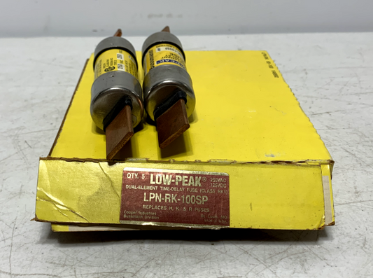 Cooper Bussmann LPN-RK-100SP 100 Amp Low-Peak Time Delay Fuses 250V