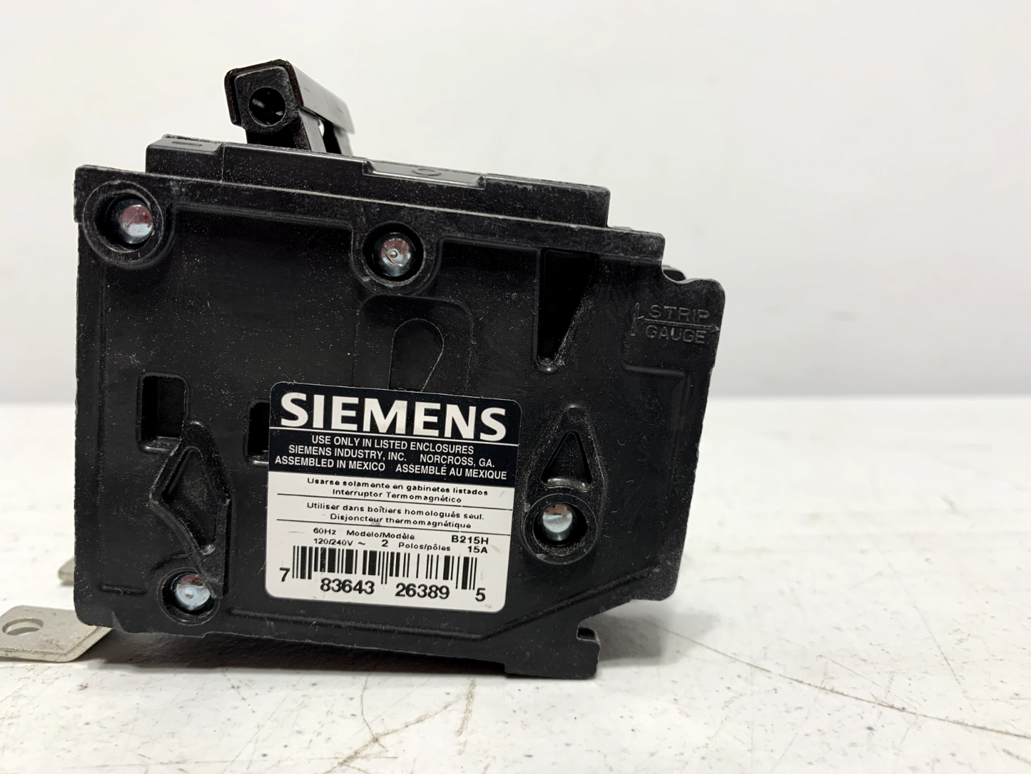 Siemens B215H Bolt-On Circuit Breaker 2 Pole 15A 120/240V Type BL