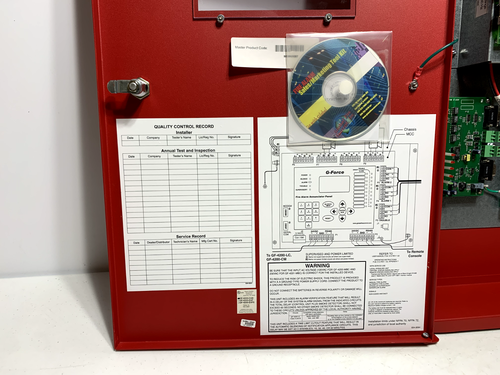 Global Fire Control G-Force GF-4200 Fire Alarm Control Panel FDX5000 - Chase Surplus