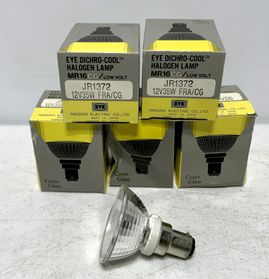 EYE JR1372 Dichro-Cool Lamp 12V 35W FRA/CG MR16 (lot of 5) - Chase Surplus