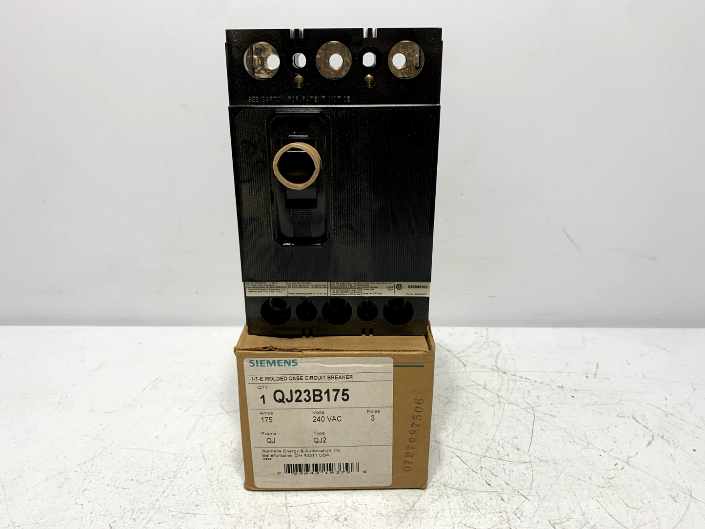 Siemens QJ23B175 Circuit Breaker 3 Pole 175 Amp 240V