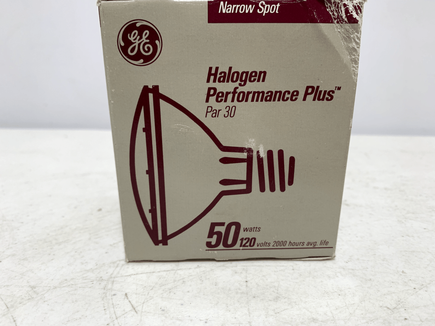 GE 50PAR30/NSP/H Flood Lamp Light Bulb Narrow Spot 50W 120V (lot of 5) - Chase Surplus