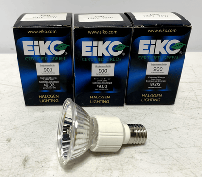 Eiko FSB Halogen Light Bulb 120V 75W (lot of 3) - Chase Surplus