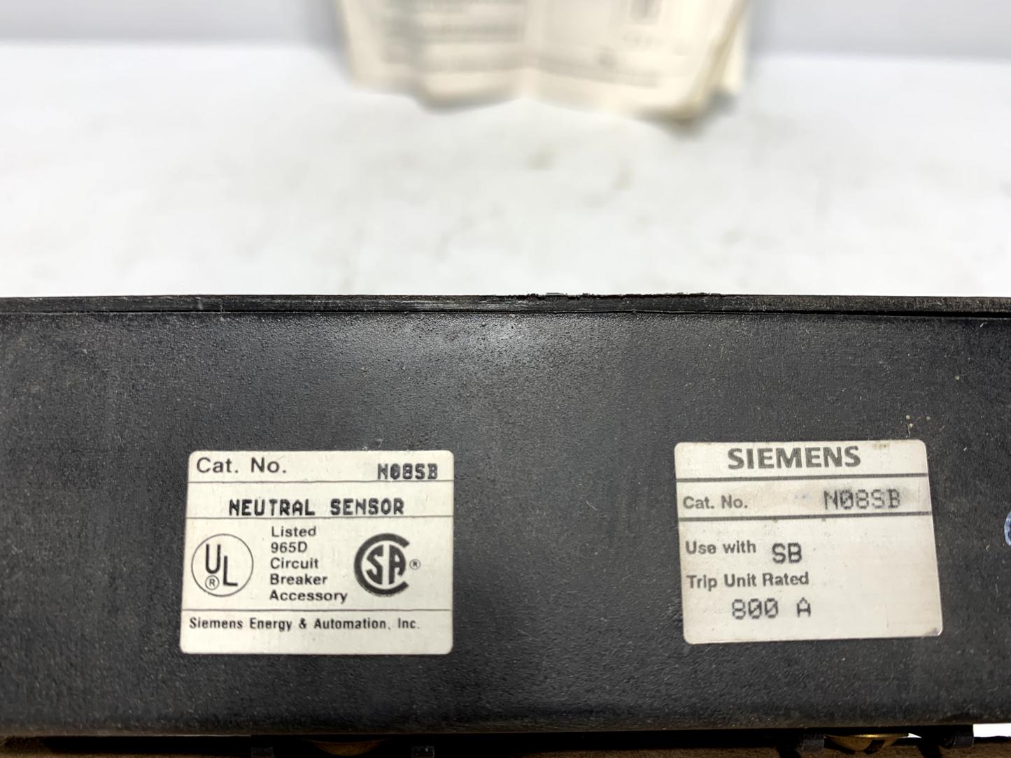 Siemens N08SB Neutral Current Sensor 800 Amps