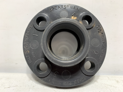 Spears 4BN2A1 NSF-61 1-1/2” Flange PVCI 150 PSI SCH80 12FT-LBS Bolt Torque