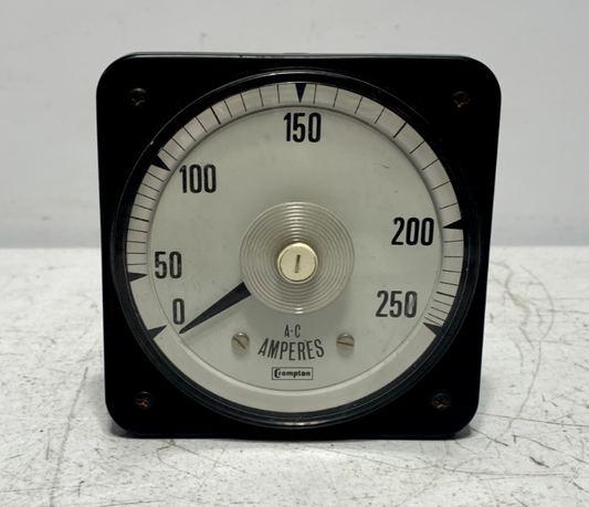 Crompton 0658 Ammeter Amp Meter 0-250 Amp