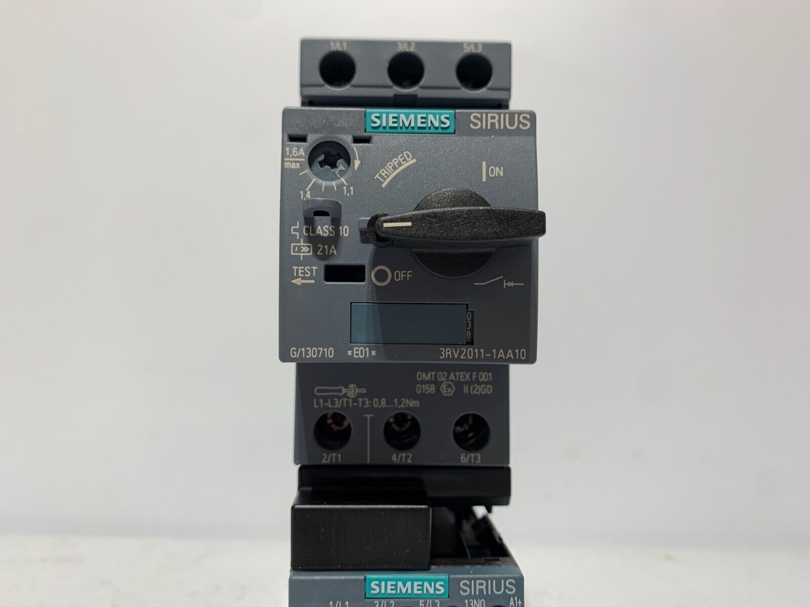 Siemens 3RA21101AA151BB4 SELF PROTECTED COMBINATION STARTER 1.6Amp 24V - Chase Surplus