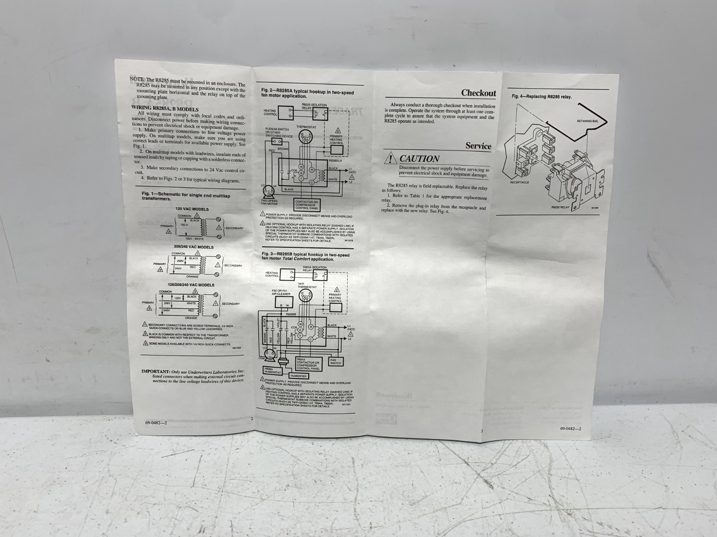 Honeywell R8285B1038 Fan Center Control