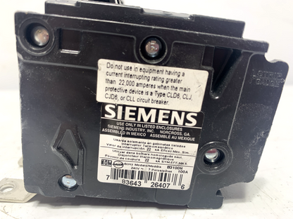 Siemens B3100H Bolt-On Circuit Breaker 100 Amp 3 Pole 240 VAC 10kA