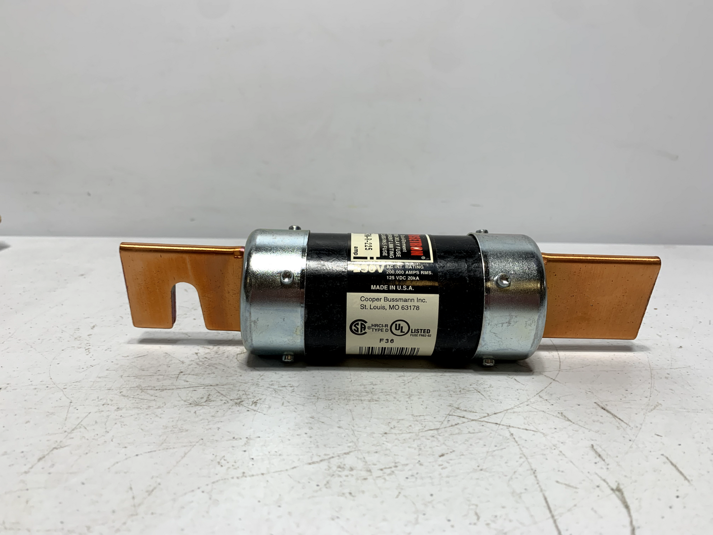 Cooper Bussmann FRN-R-225 Fusetron Time Delay RK5 Fuse 225A 250V