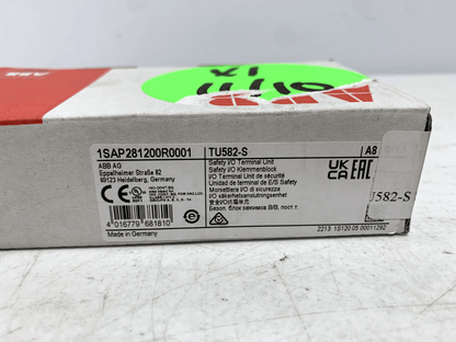 ABB 1SAP281200R0001 Safety I/O Terminal Unit TU582-S - Chase Surplus