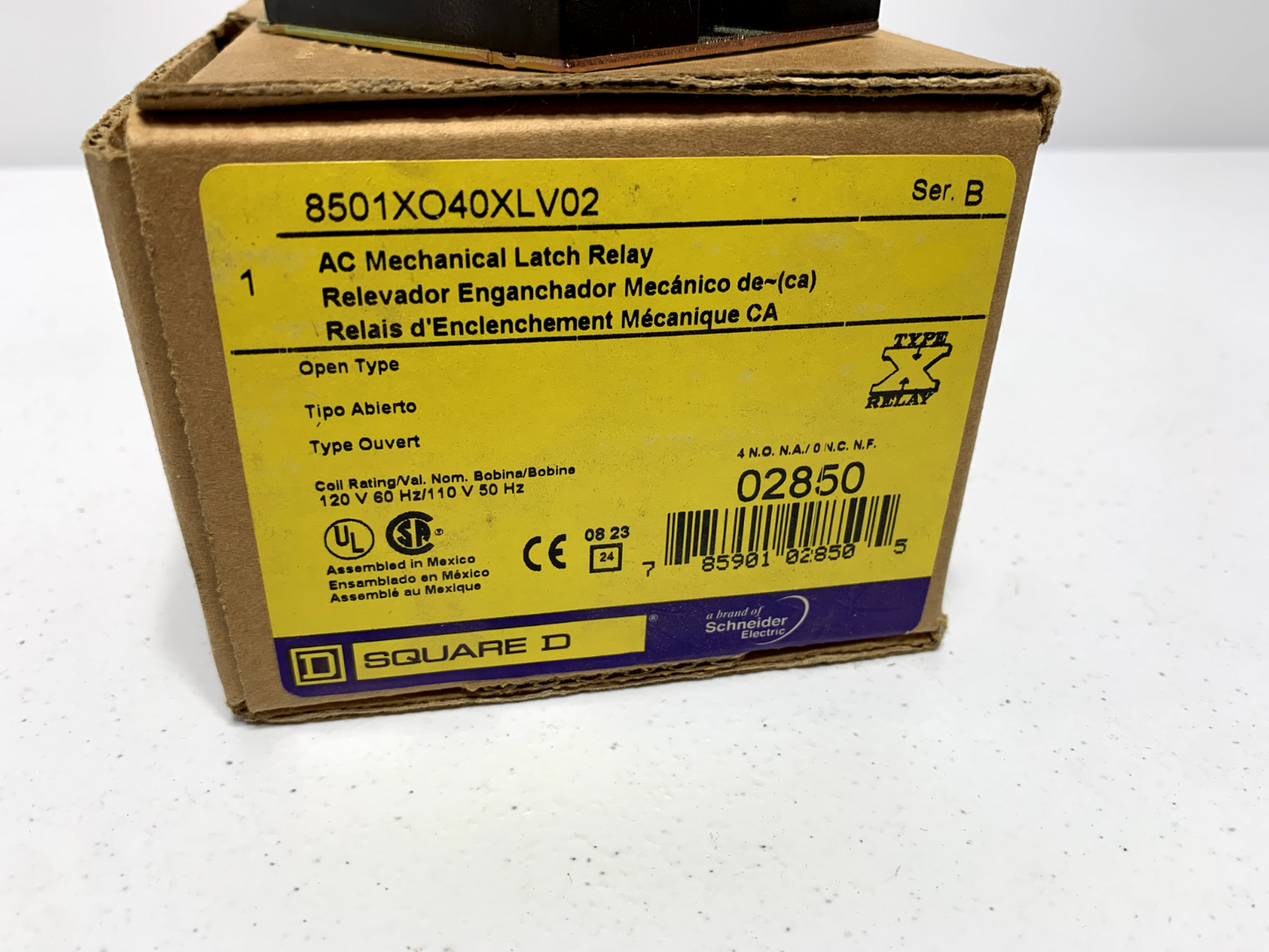 Square D 8501XO40XLV02 AC Mechanical Latching Relay Series B