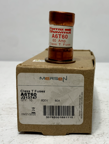 Mersen A6T60 Class T Fuse 600V 60 Amp